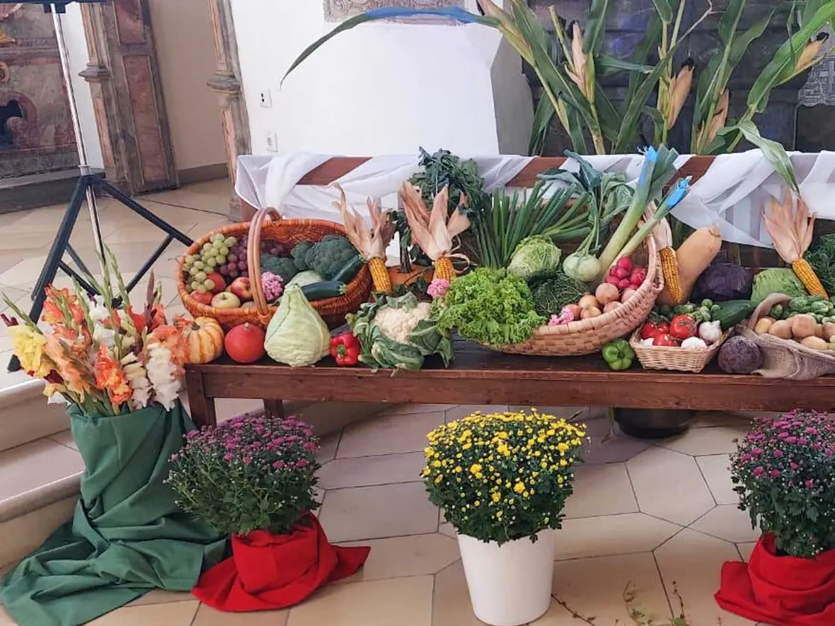 Erntedankaltar in der Pfarrkirche Hl. Geist