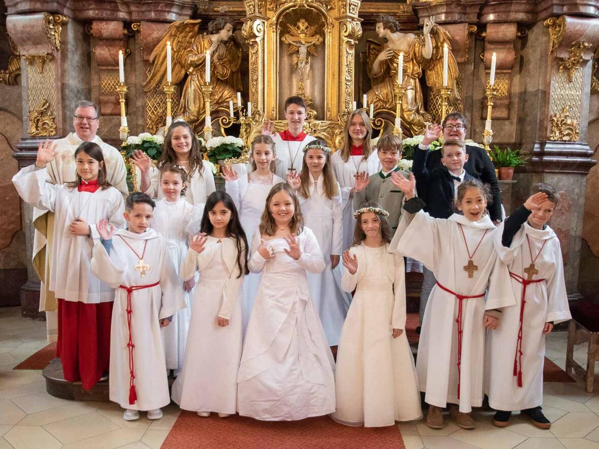 Erstkommunion in Heilig Geist am 01. Mai 2022, Gruppe 2