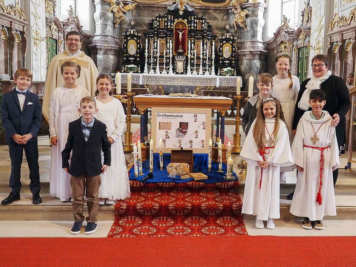 Erstkommunion der Bittenbrunner Kinder in der Hofkirche