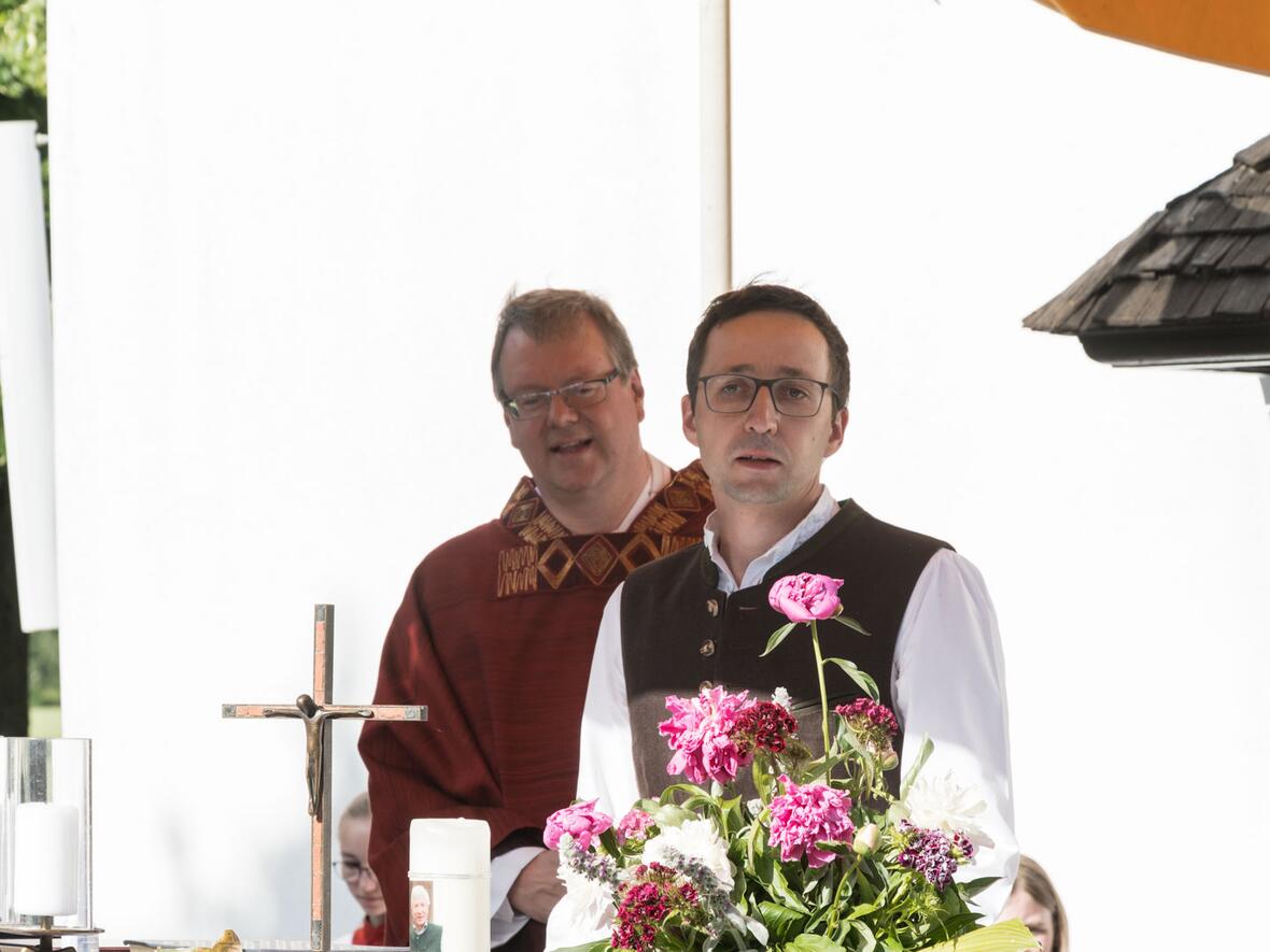 Der Dank von Thomas Felbermeir mit der Einladung zum gemütlichen Beisammensein