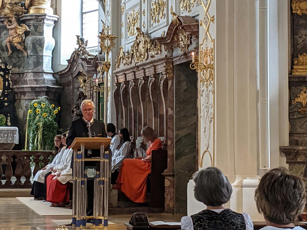 Dankesworte von Hofkirchenadministratour Alfred Hornung an Frau Reiter