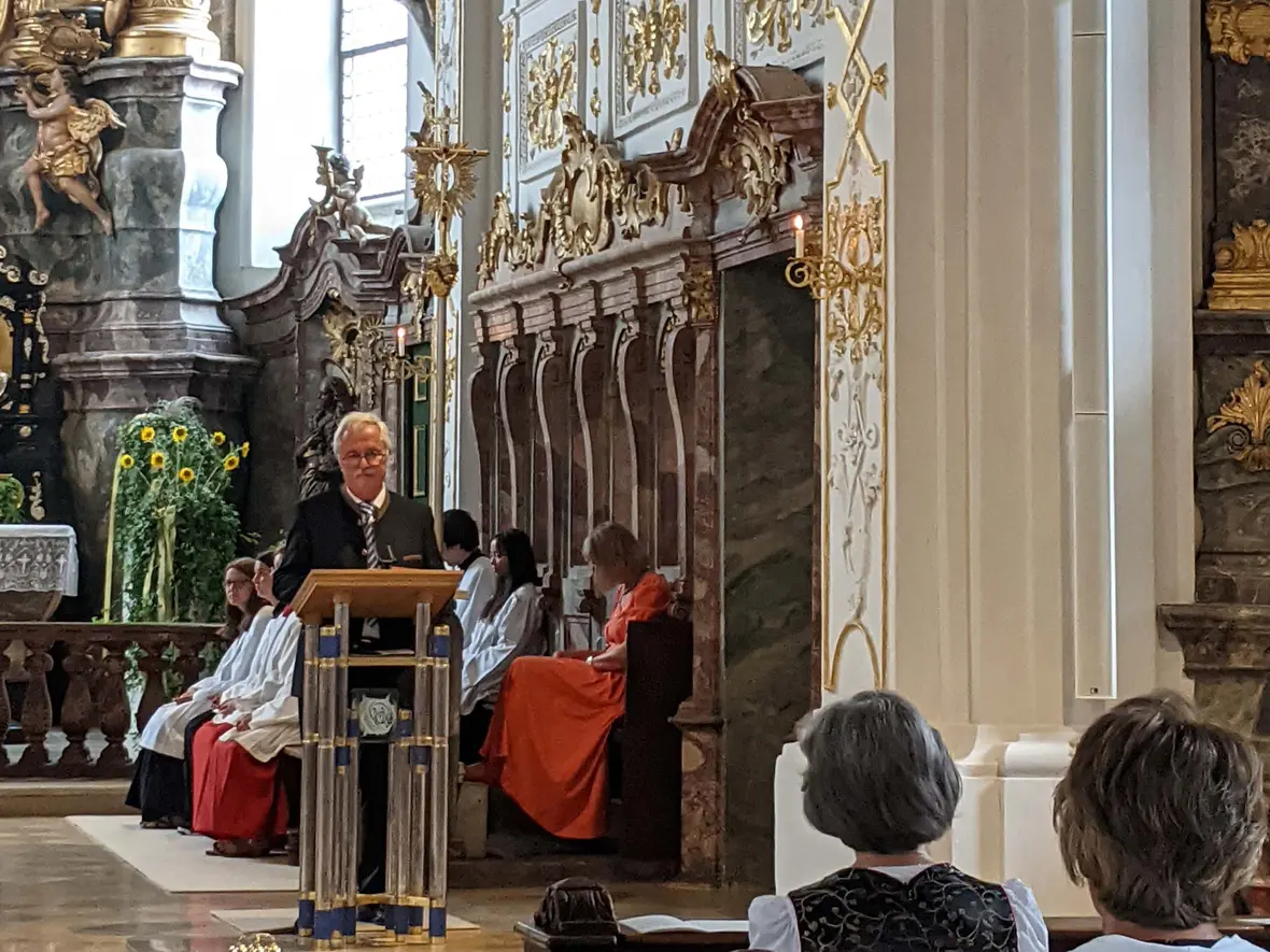 Dankesworte von Hofkirchenadministratour Alfred Hornung an Frau Reiter