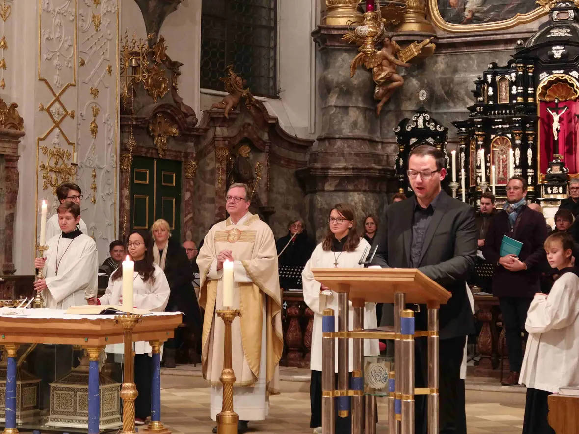 Gottesdienst Christkönig Michael Bachmann als Kantor