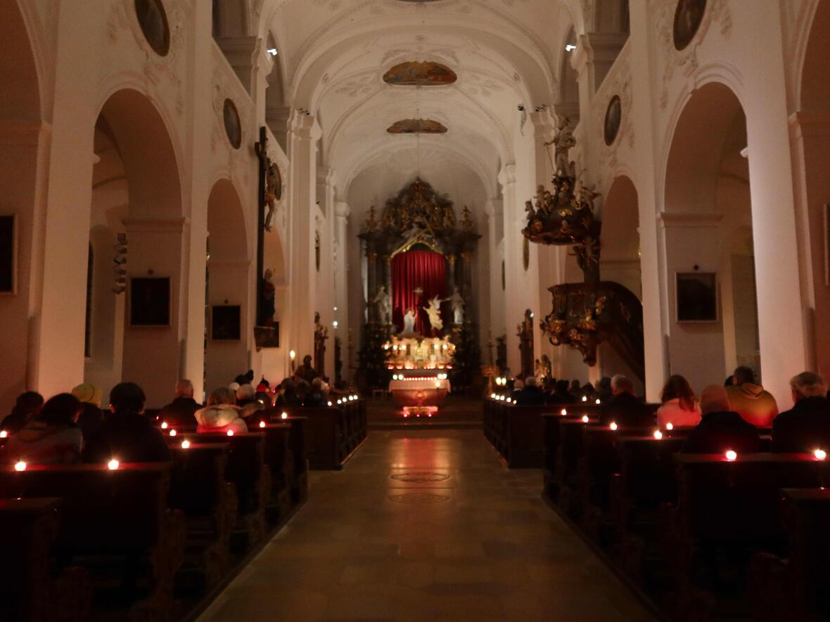 Viele Kerzen sorgten für eine schöne Atmosphäre