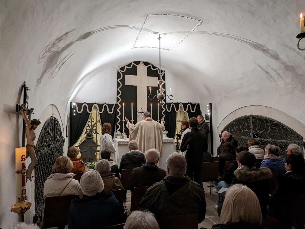 Abendmesse in der Fürstengruft der Hofkirche