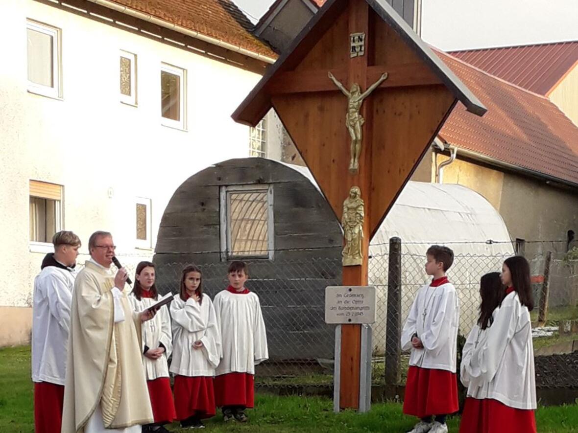 Bittgang nach Ergertshausen mit Kreuzeinweihung