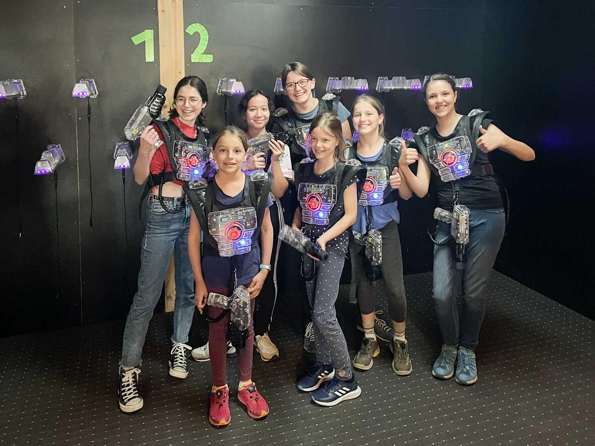 Die ersten Ladies sind schon da.