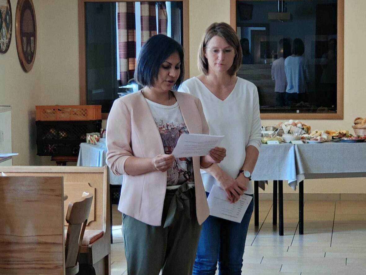 Begrüßung zum Frauenfrühstück in Rohrenfels