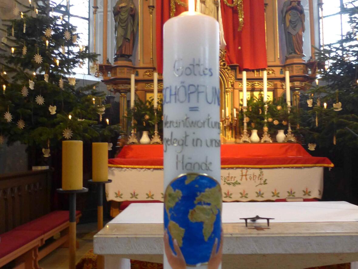 Die Kerze für die Sternsingeraktion.