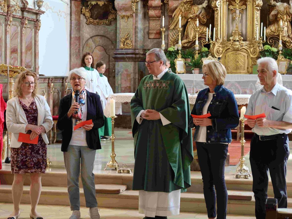Familiengodi um den Hl. Ulrich Die Fürbitten nahmen die Vorzüge des Hl. Ulrich auf