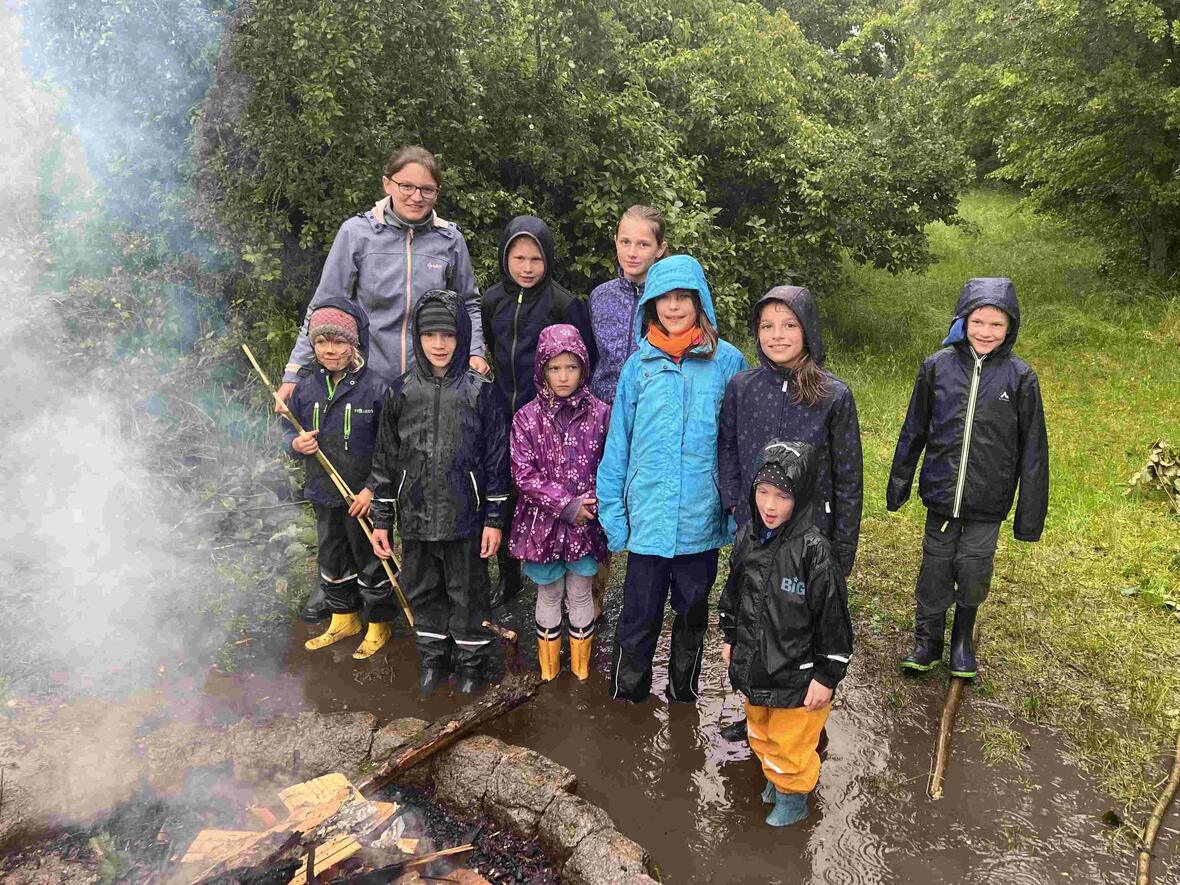 Kolpingfamilienzeltlager 2024 Auch heftiger Regen konnte die Laune nicht verderben.