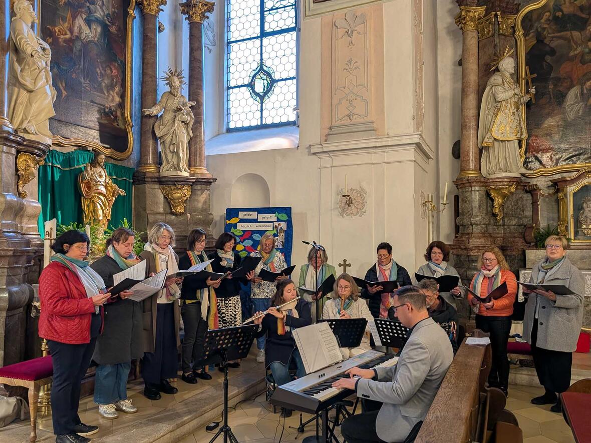Die Musikgruppe Hl. Geist begeisterte wie immer mit neuem geistlichen Liedern