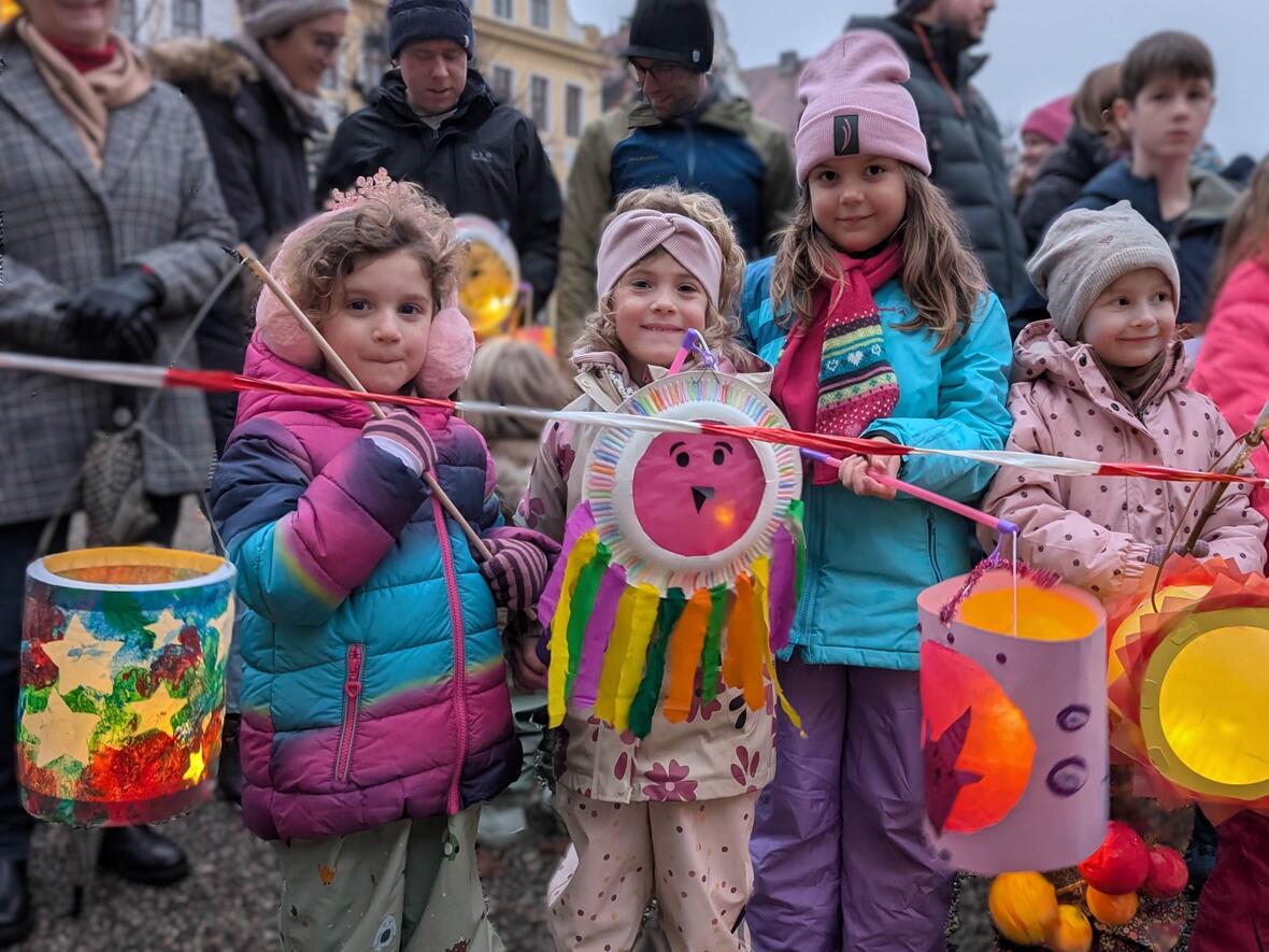 Fröhliche Kindergesichter ...