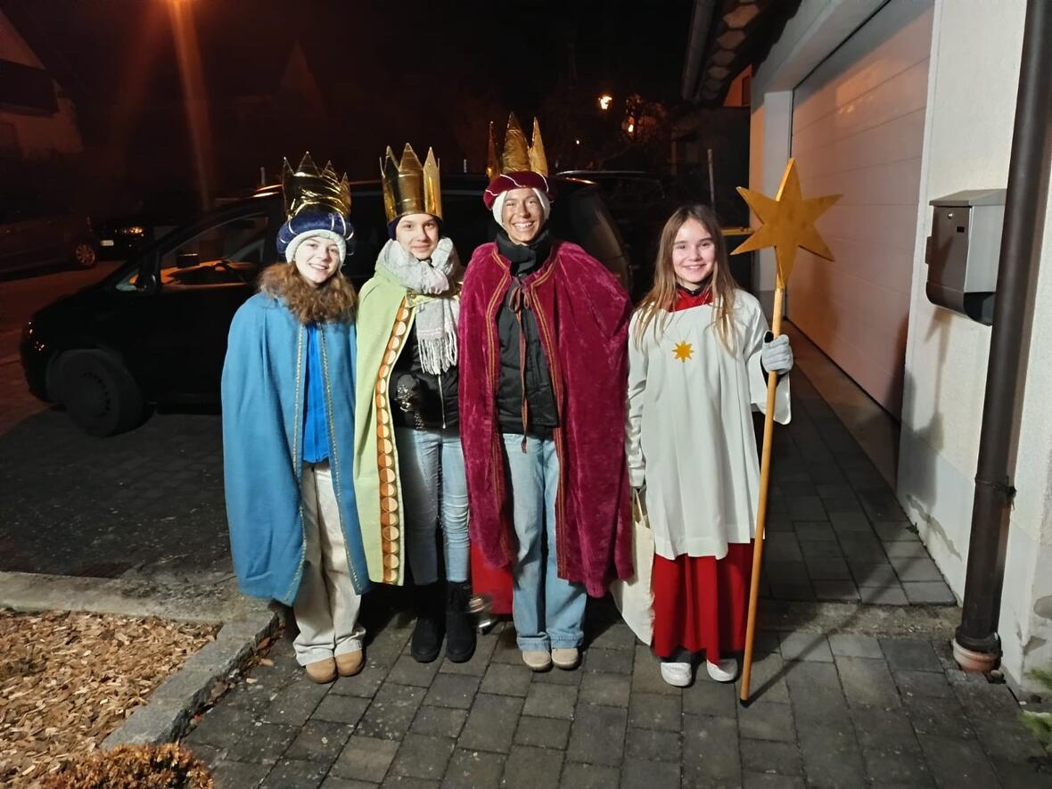 Auch die Rieder Sternsinger hatten ihre Freude.
