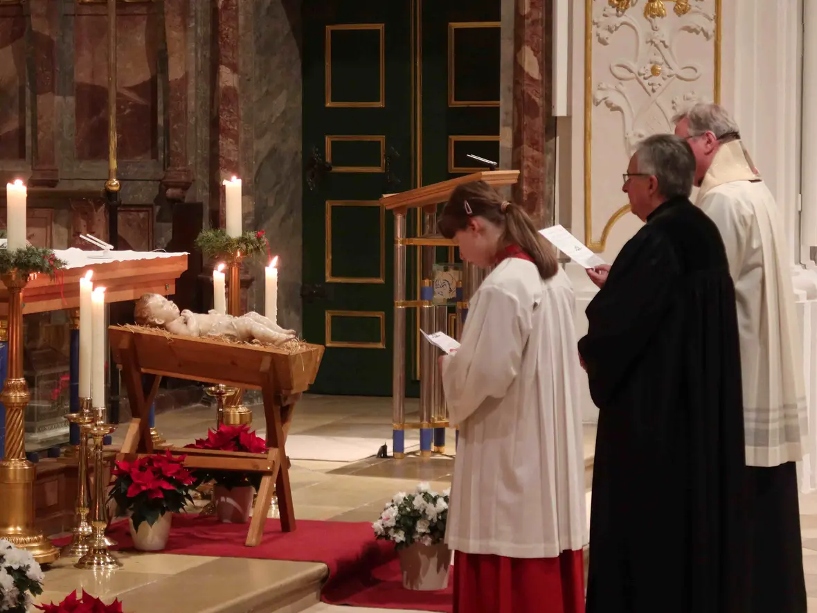 Das traditionelle "Stille Nacht" am Ende der Feier