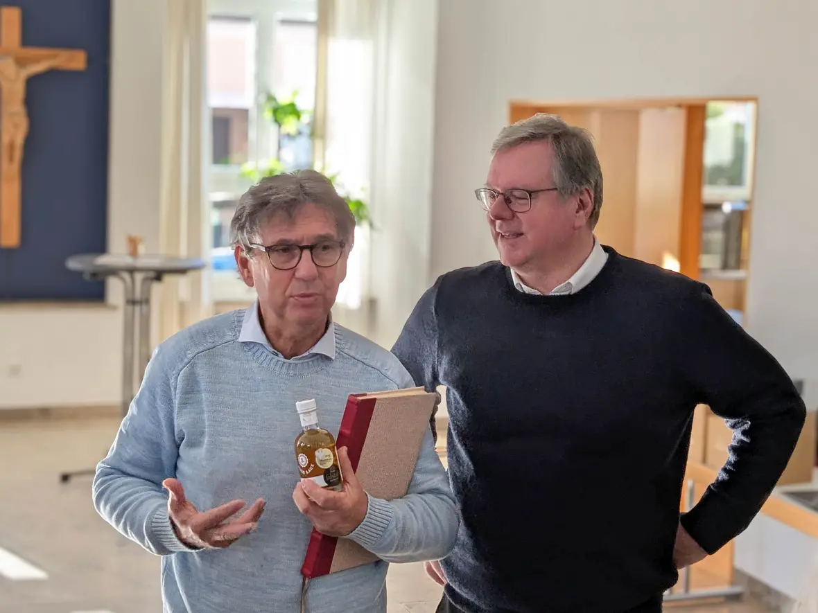 Nochmal ein paar Worte des Dankes im Pfaarsaal