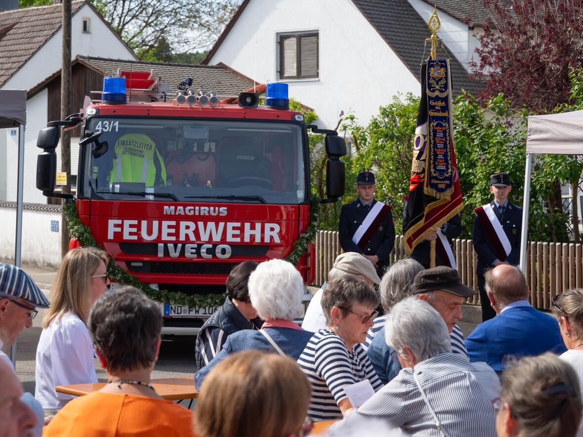 Alles war geschmückt für die Segnung