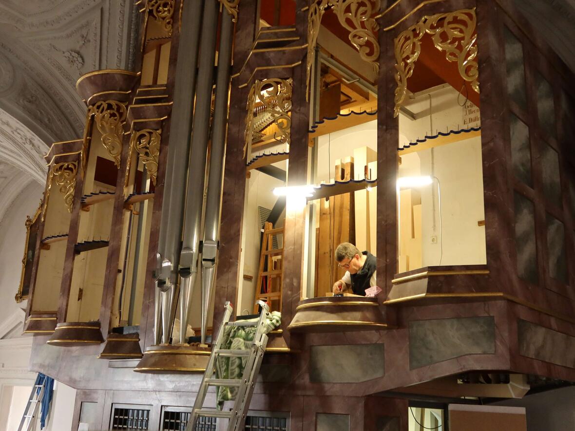 ... und in der Orgel.