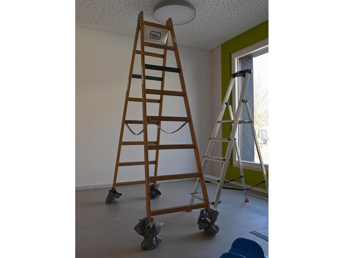 ... aber das ist noch ein Leiternbüro. Isabell hat mich gleich in Empfang genommen. 