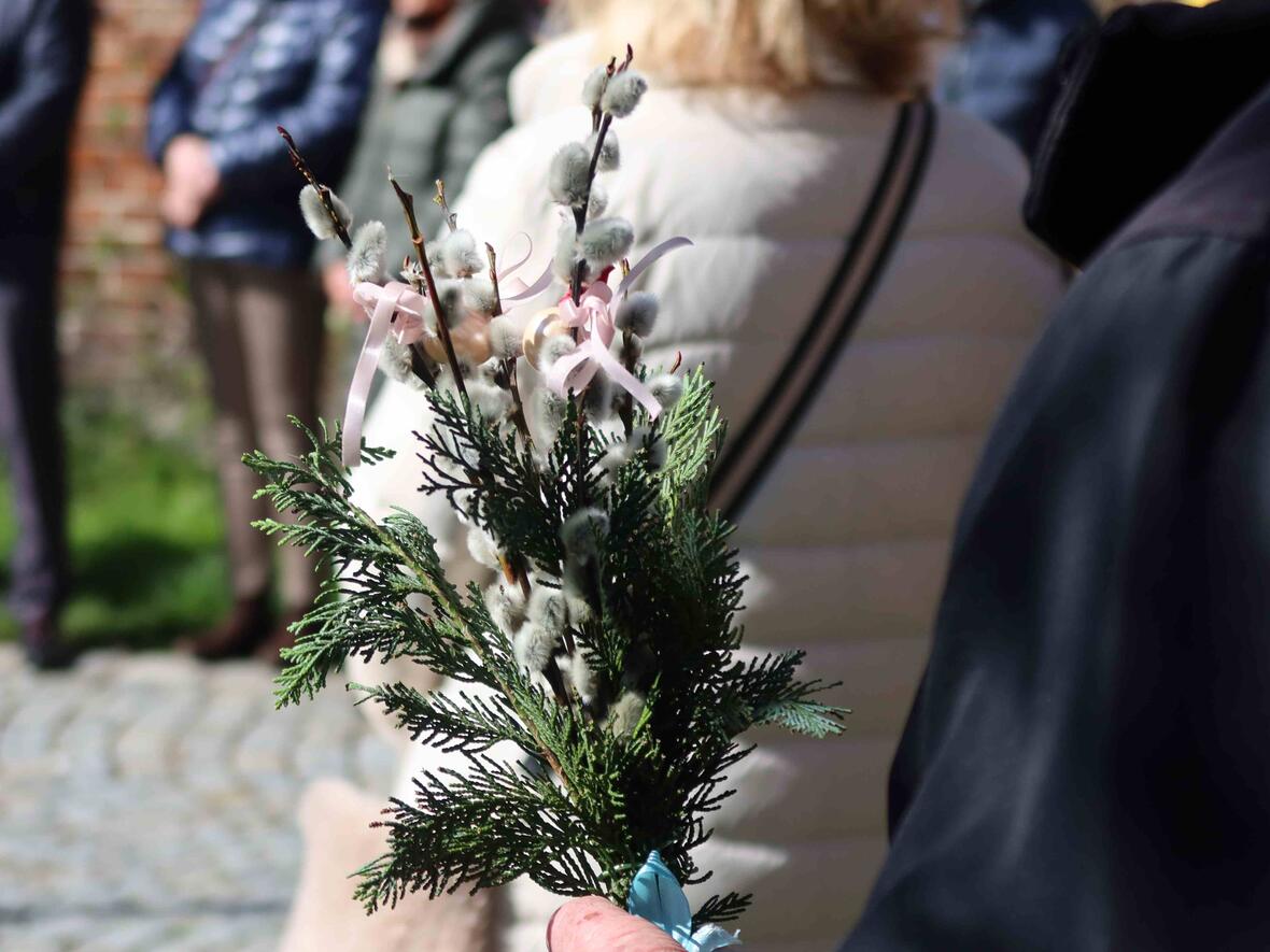 Palmbuschen als Zeichen, Christus als König zu begrüßen